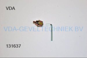 Roca verlengde steekas spindel tbv Vloerveer 3.5mm middendeel totaal 27 mm incl schroef en inbussleutel