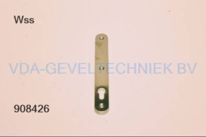 WSS May langschild Binnen 6011 zonder kruk PZ92 258x33 afgerond RVS