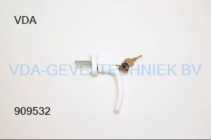 Raamkruk/raamklink wit afsluitbaar voor draaikiep stift 7x35mm