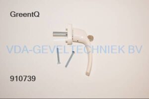 GreenteQ DK-raamkruk/greep FG31.S.AL 7X40 F1 incl. 2x M5x50 RAL9001