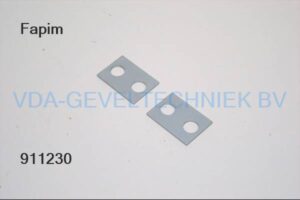 Fapim vulblok voor scharnier Loira 2mm dik Voor aluminium scharnieren. opbouw.  6666S2