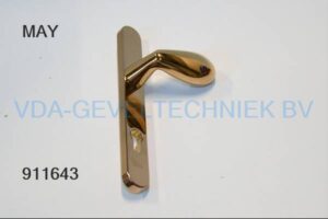 May DUWER 0737 op schild 6023 Buiten PZ92 Goud SKG** OVAAL MASSIEF SCHILD