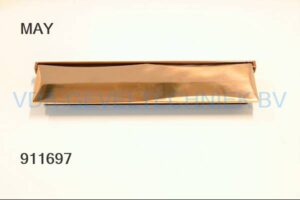 May HVN Brievenbus 8006 facette  Messing kast 350x80 mm